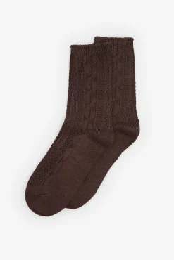 Cortefiel Calcetines largos estructura Marr&oacute;n oscuro Clearance