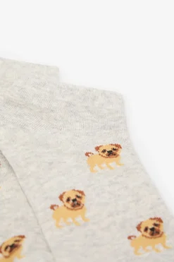 Cortefiel Calcetín corto carlino Gris Clearance