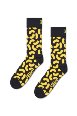 Happy Socks Calcetín de garabatos de queso negro Hot