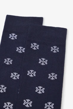 Cortefiel Calcetín dibujo regalo Azul marino Discount