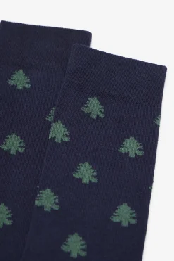 Cortefiel Calcetín dibujo regalo Azul marino Sale