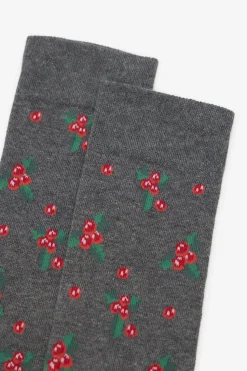 Cortefiel Calcetín dibujo regalo Gris oscuro Best