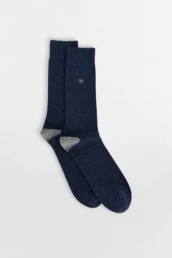 Pedro del Hierro Calcetín lana liso Azul Best