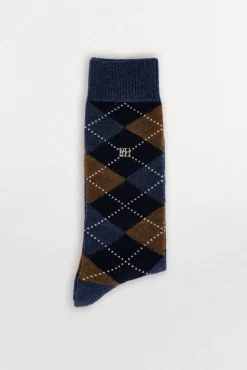Pedro del Hierro Calcetín lana rombos Azul Best