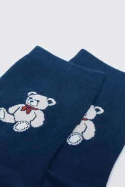 Springfield Calcetín largo oso azul New