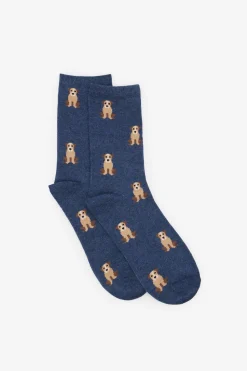 Cortefiel Calcetín largo perro Azul marino Discount