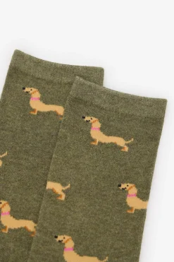 Cortefiel Calcetín largo teckel Verde oscuro Best