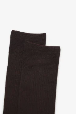 Cortefiel Calcetín liso con coolmax Marr&oacute;n oscuro Clearance