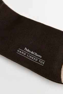 Pedro del Hierro Calcetín liso sport Marrón New