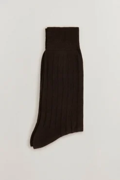 Pedro del Hierro Calcetín liso vestir Marr&oacute;n Outlet