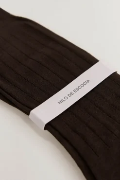 Pedro del Hierro Calcetín liso vestir Marr&oacute;n Outlet