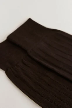 Pedro del Hierro Calcetín liso vestir Marr&oacute;n Outlet