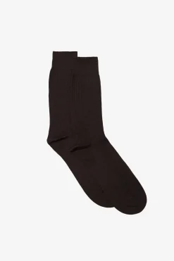 Cortefiel Calcetín liso vestir Marr&oacute;n oscuro Outlet