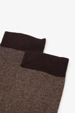 Cortefiel Calcetín microdibujo Marr&oacute;n oscuro Best