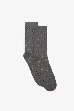Cortefiel Calcetín microdibujo Gris oscuro