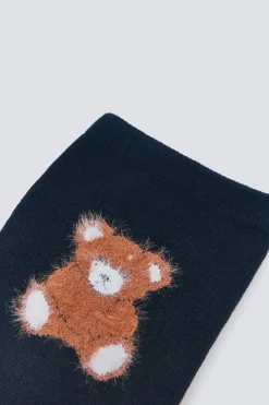 Springfield Calcetín oso rizo negro Hot