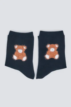 Springfield Calcetín oso rizo negro Hot