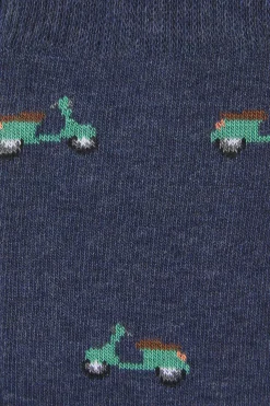 Kiff-Kiff Calcetín Regular Algodón Caballero azul Discount