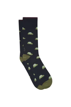 Kiff-Kiff Calcetín Regular Algodón Caballero azul Sale