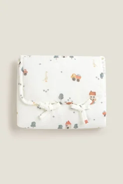 Textura Cambiador de algodón casitas blanco Clearance