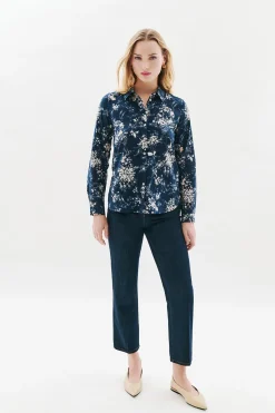 Caroll Camisa 100% algodón Azul marino Discount