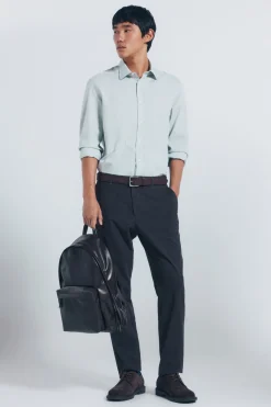 Springfield Camisa algodón fil a fil kaki Online