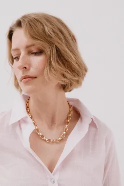 Cortefiel Camisa algodón rayas Rosa Clearance