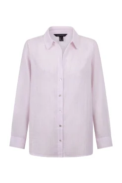 Cortefiel Camisa algodón rayas Rosa Clearance
