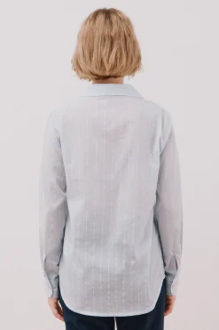 Cortefiel Camisa algodón rayas Azul Clearance