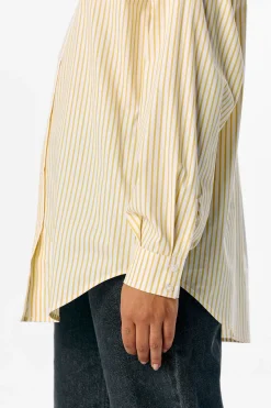 Object Camisa amplia rayas Amarillo Online