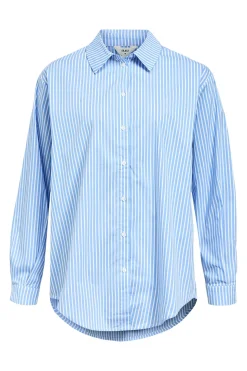 Object Camisa amplia rayas Azul New