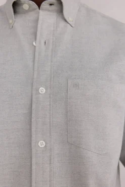 Pedro del Hierro Camisa Brushed Oxford lisa Gris Sale