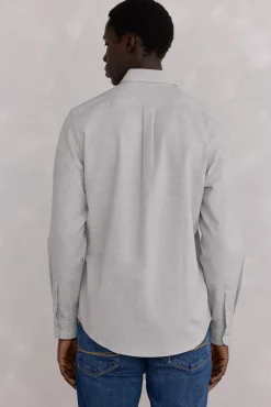 Pedro del Hierro Camisa Brushed Oxford lisa Gris Sale