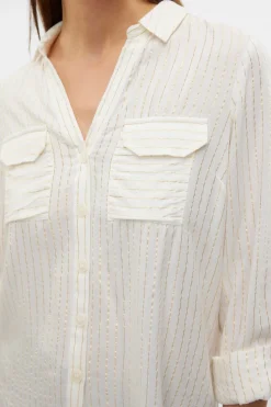 Vero Moda Camisa básica de manga larga Blanco Clearance
