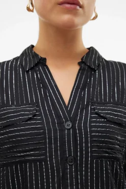 Vero Moda Camisa básica de manga larga Negro Outlet