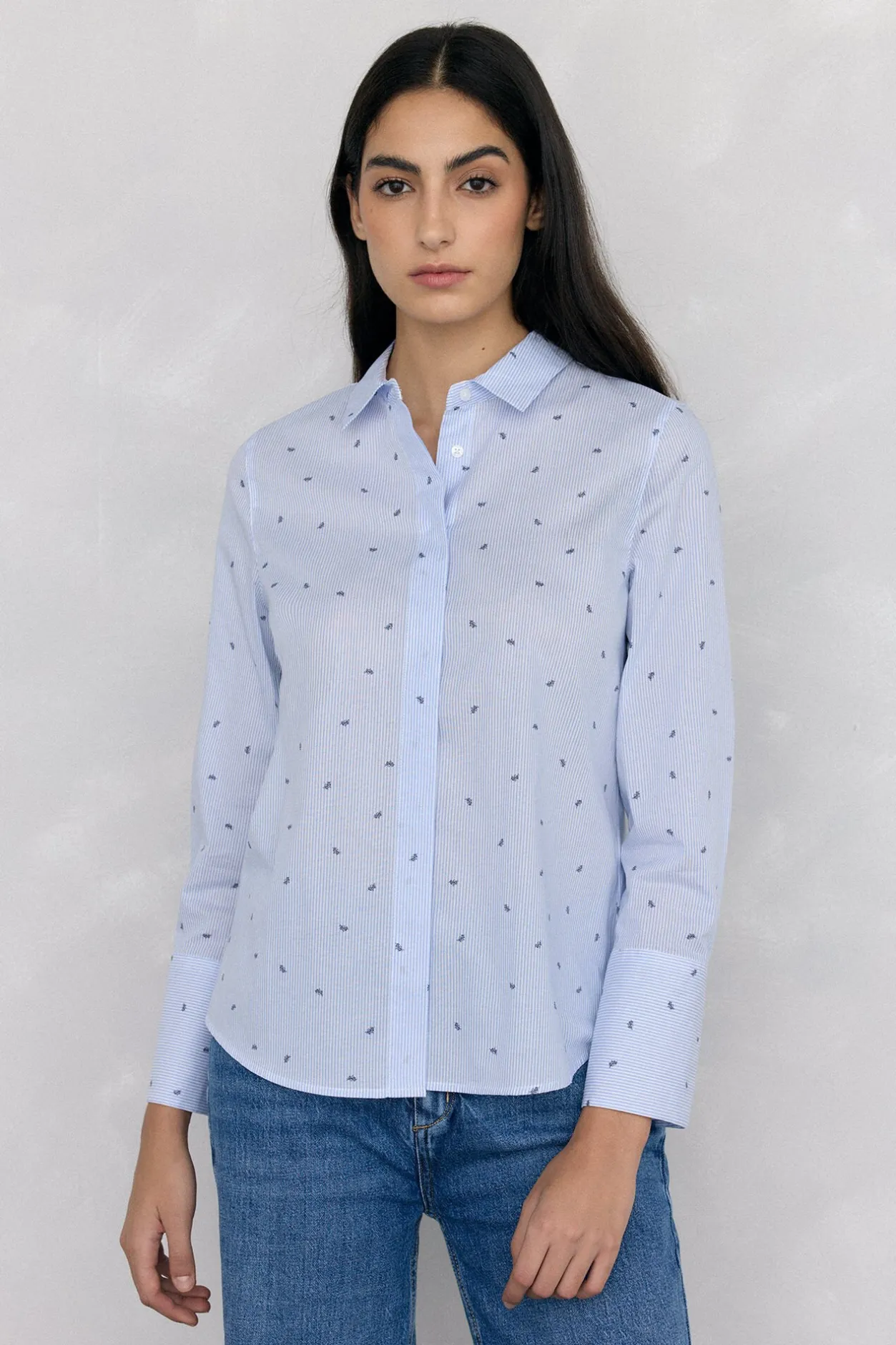 Pedro del Hierro Camisa básica rayas easy iron Azul Clearance