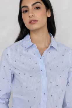 Pedro del Hierro Camisa básica rayas easy iron Azul Clearance