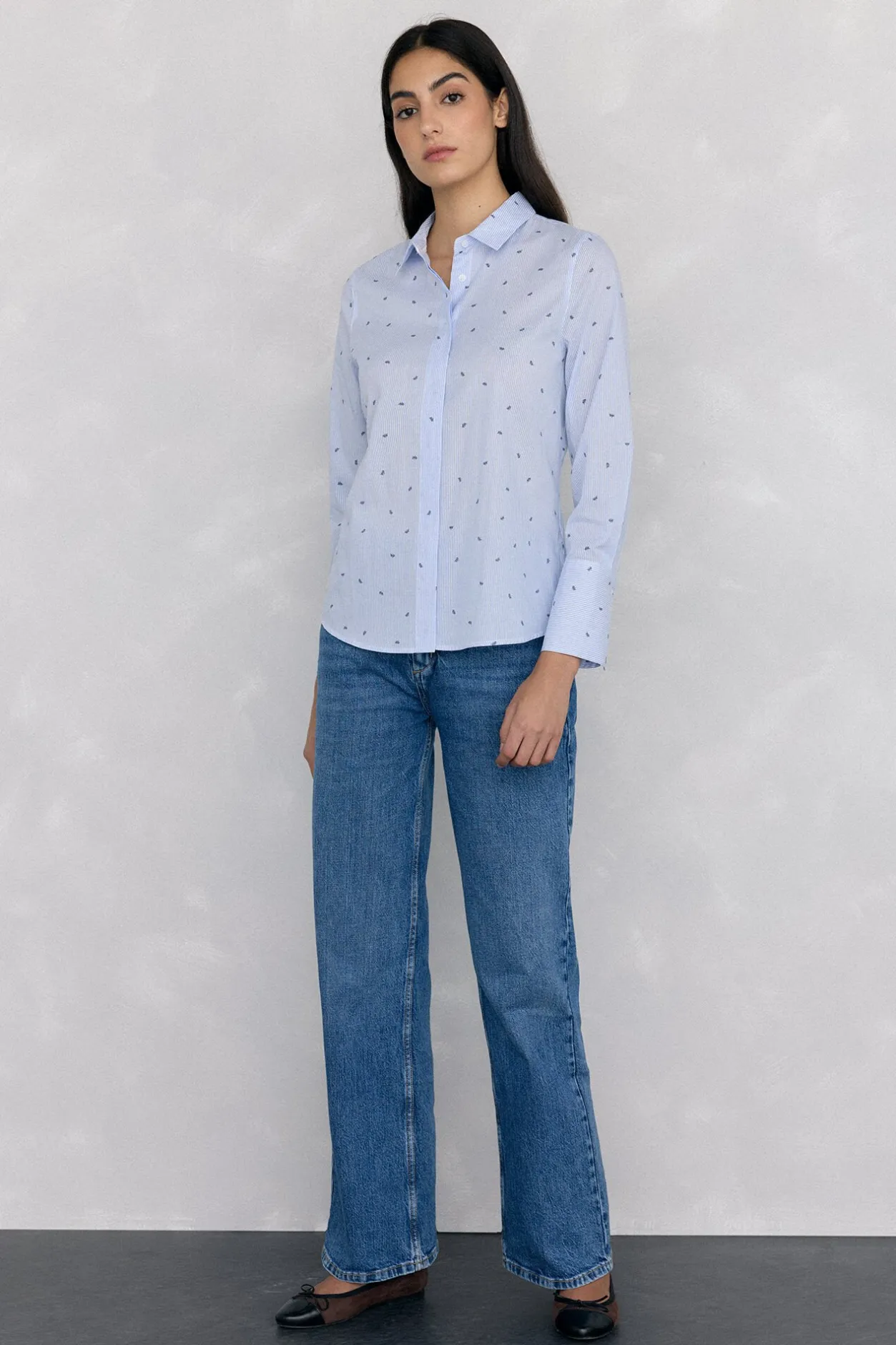 Pedro del Hierro Camisa básica rayas easy iron Azul Clearance
