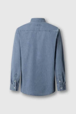 Pepe Jeans Camisa clásica entallada azul New