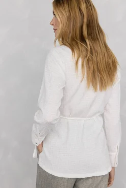 Pedro del Hierro Camisa con cuello de textura Blanco New