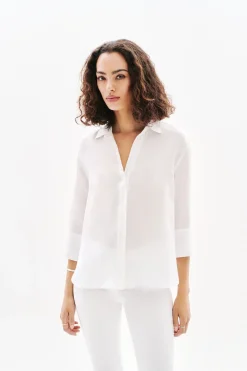 Caroll Camisa Coraline 100% lino Blanco New