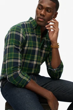 Superdry Camisa corte holgado azul Best