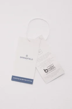 Springfield Camisa cotton slub rayas azul Best