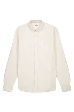 Springfield Camisa cotton slub rayas beige Outlet