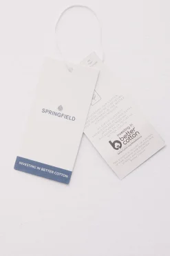 Springfield Camisa cotton slub rayas burdeos Clearance