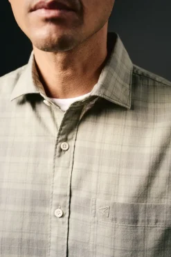 OOTO Camisa cuadro sobretintado Kaki Outlet