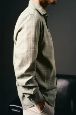 OOTO Camisa cuadro sobretintado Kaki Outlet