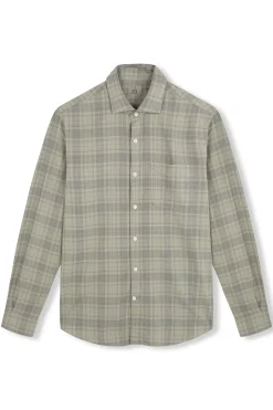 OOTO Camisa cuadro sobretintado Kaki Outlet