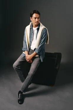 OOTO Camisa cuadro sobretintado Azul marino Clearance