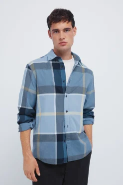 Springfield Camisa cuadros azul Best